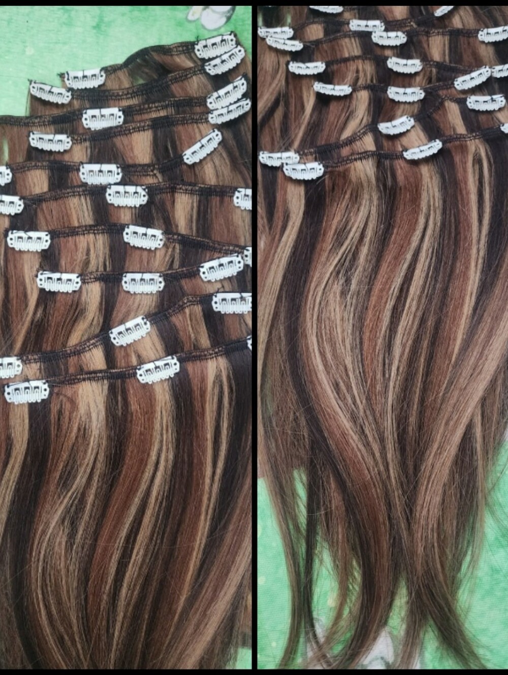 🆕️ 8 pc 10 inch clip in Hair Extensions 🌱 Ready to Ship Stunning Color